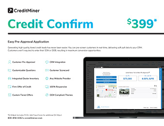 CreditMiner Credit Confirm one sheeter