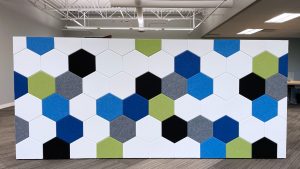 multi colored wall tile background for video meetings