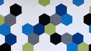 multi colored wall tile background for video meetings